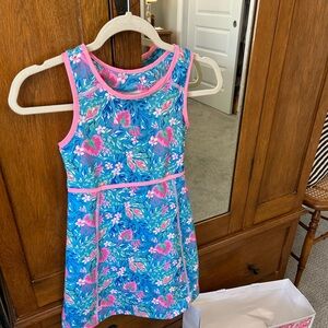 Tommy Bahama Blue and Pink Floral Kids Athletic Dress and Bike shorts
